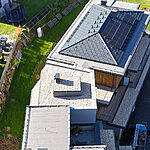 Sajowitzdach Steildach Flachdach Mitarbeiterhaus Fasching